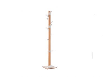 PERCHERO MADERA PAPERFLOW 8 COLGADORES  BLANCOS CON PARAGÜERO 180CM 150345