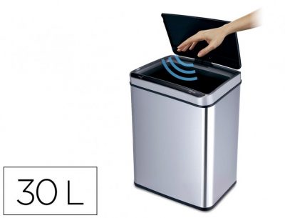 PEPELERA METALICA CON SENSOR AUTOMATICO  30 LITROS 50 x 24 x 33CM 156175