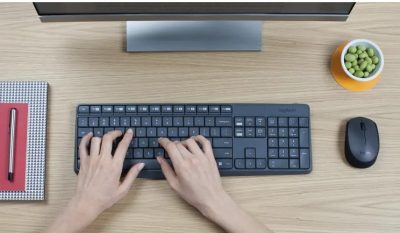 COMBO TECLADO+RATÓN INALAMBRICO 2.4GHZ  NANO RECEPTOR USB QWERTY ESPAÑOL NEGRO  MK235