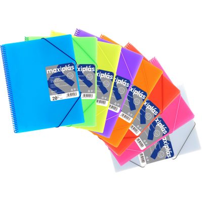 CARPETAS 50 FUNDAS MAXIPLAS CON ESPIRAL  AZUL 39835030