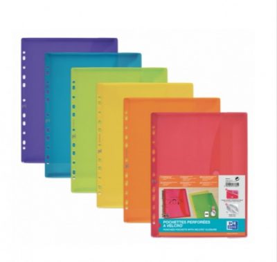 SOBRE POLIPROPILENO MULTITALADRO A4  VELCRO COLORES SURTIDO