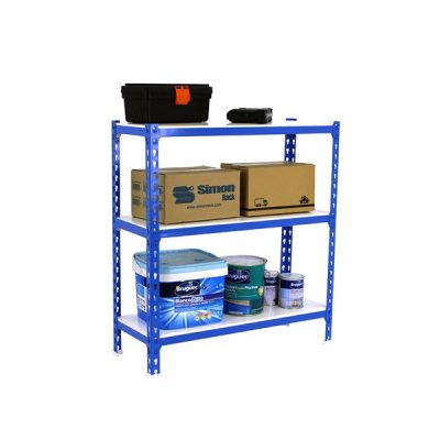 KIT ESTANTERIA 3 ESTANTES 900 x 1200 x  400MM AZUL/BLANCA