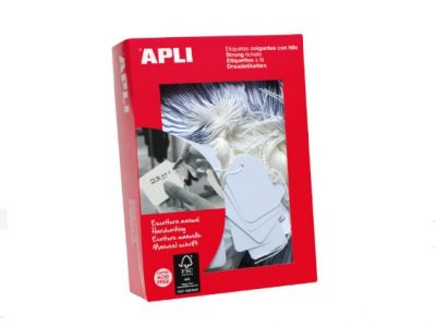 CAJA 500 ETIQUETAS COLGANTES 36X53MM  BLANCA 00392