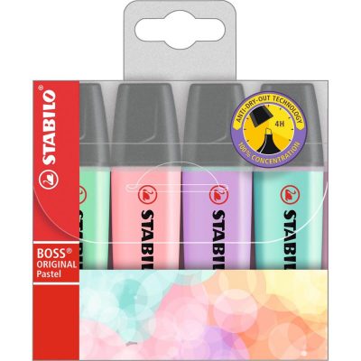ESTUCHE 4 ROTULADORES BOSS PASTEL  SURTIDO 70/4-2