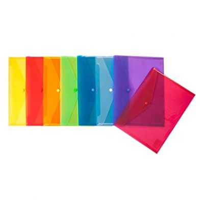 SOBRE ECOPLAS POLIPROPILENO CON BROCHE  FOLIO COLORES SURTIDOS