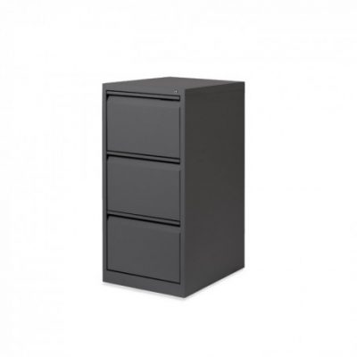 ARCHIVADOR 3 CAJONES A4-FOLIO METALICO NEGRO