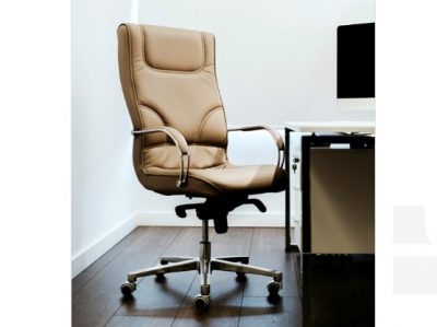 SILLON ALTO BOSS BASE ALUMINIO CROMADO Y BASCULANTE