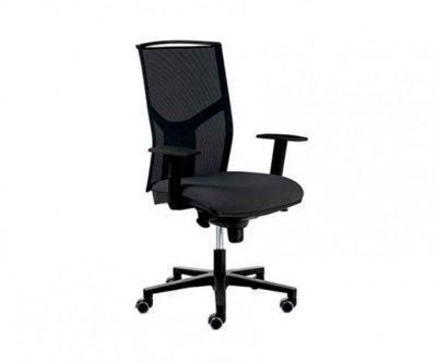 SILLA ATIKA PRO NYLON NEGRO SINCRO  MALLA NEGRA C5 CON BRAZOS