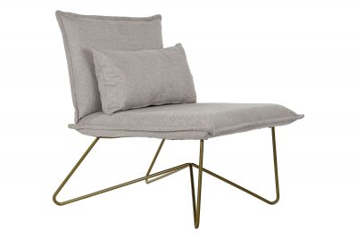 SILLÓN POLIESTER METAL 66 x 78 x 75 CON COJIN BEIGE