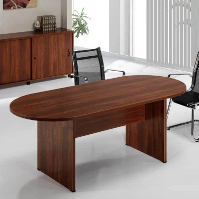 MESA REUNIÓN OVALADA 200 x 110 NOGAL