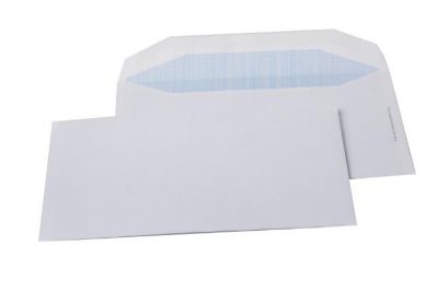 PAQUETE 50 BOLSAS ADHESIVAS 90 GRAMOS  115 x 225MM BLANCOS 20121570