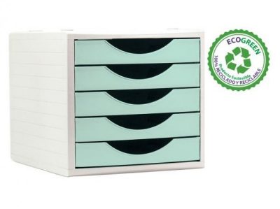 MODULO 5 CAJONES PASTEL VERDE 4005