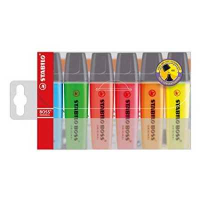 ESTUCHE 6 MARCADOR FLUOR BOSS 70/6