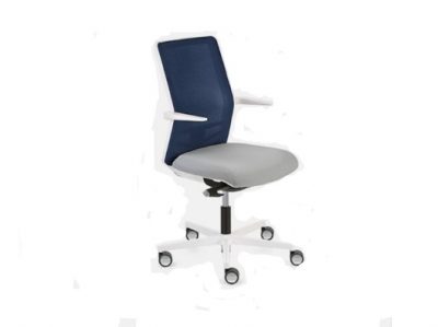 SILLA EQUIS ESTRUCTURA BLANCA CON BRAZOS FIJOS