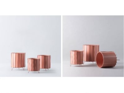 CONJUNTO 3 MACETEROS REDONDOS EN DOLOMITA EQUI CORAL SANDS
