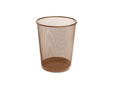 PAPELERA MESH REJILLA GRANDE ROSA GOLD