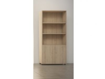 LIBRERIA CON PUERTAS BAJAS MONOCOLOR 195 X 90 X 34.5 HAYA NATURAL