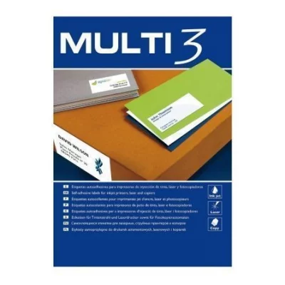 MULTI 3 100HOJAS ETIQUETAS 48.5X25.4 mm