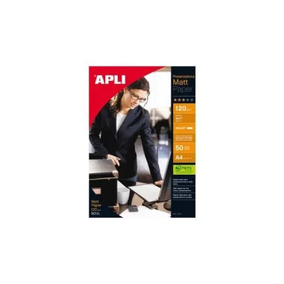 APLI 50 HOJAS PAPEL A4 INKJET MATE 120gr.