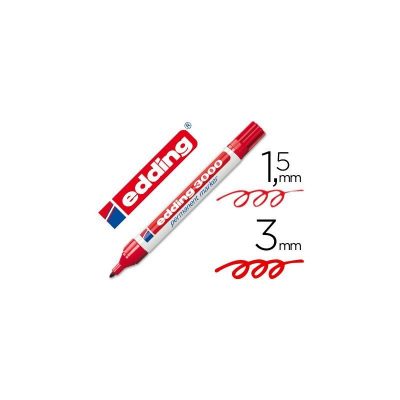 EDDING MARCADOR PERMANENTE 1.5-3MM ROJO 3000-02