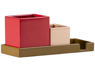 BANDEJA CUBILETES DOLOMITA ROJO/BEIGE